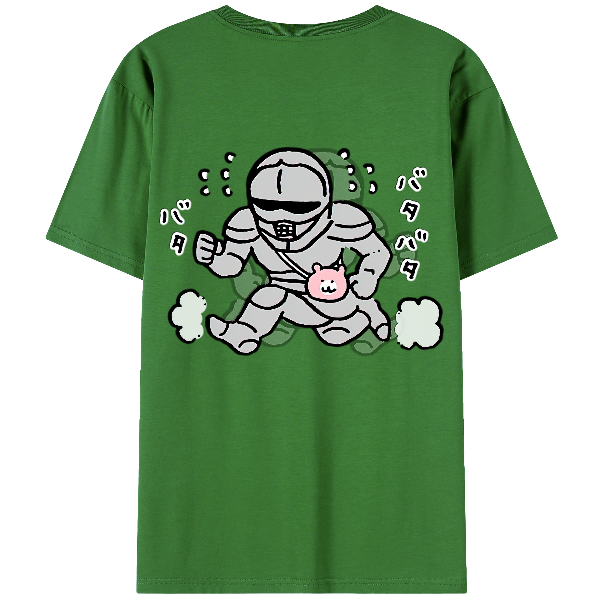 （画像用） ちいかわ 労働の鎧さん Chii-kawa Mr. Armor of Labor レディース半袖Tシャツ(バックプリント)